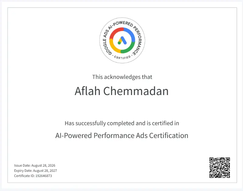 AI-powered performance ads certification